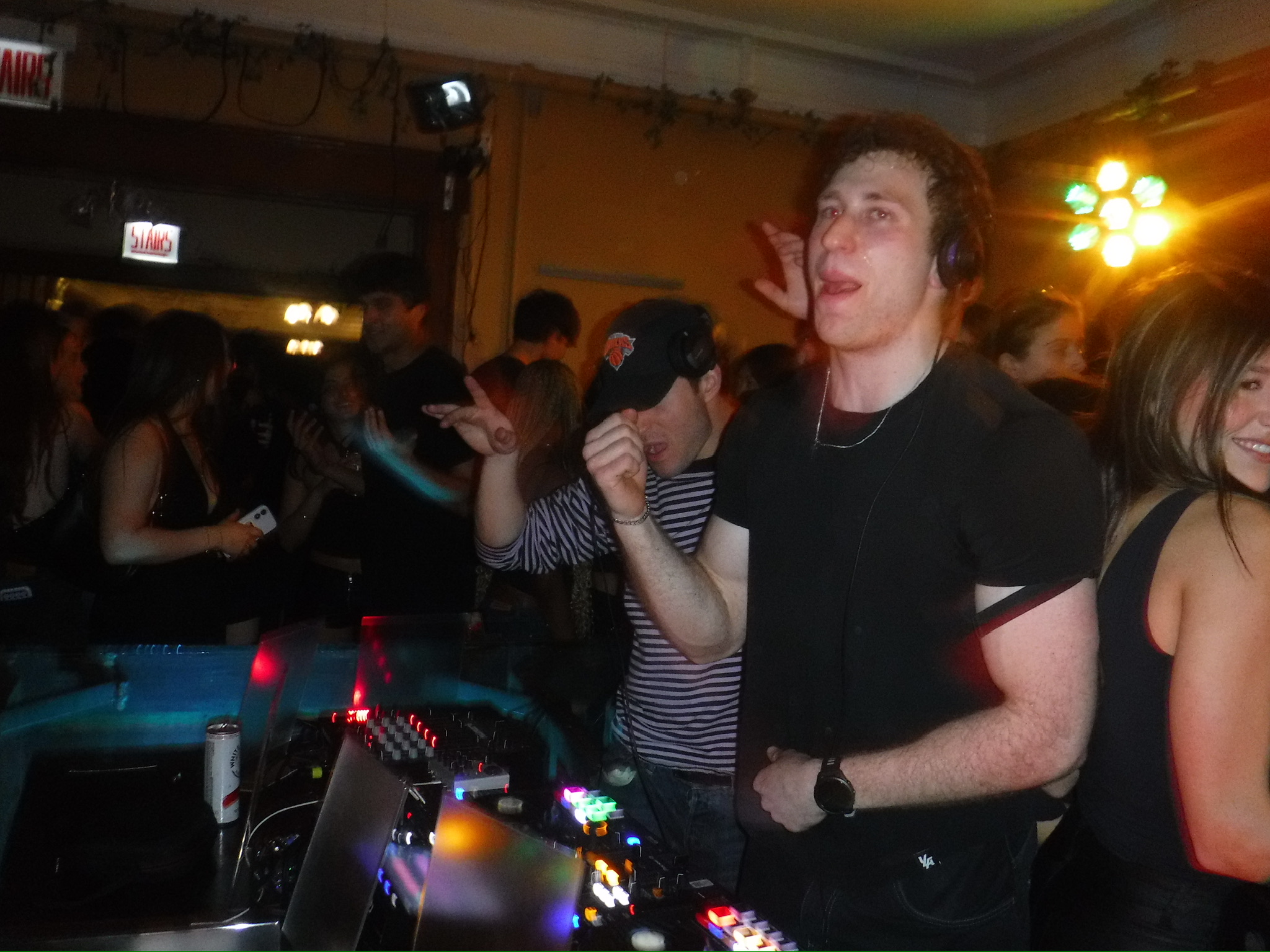 Lucas DJing at a party